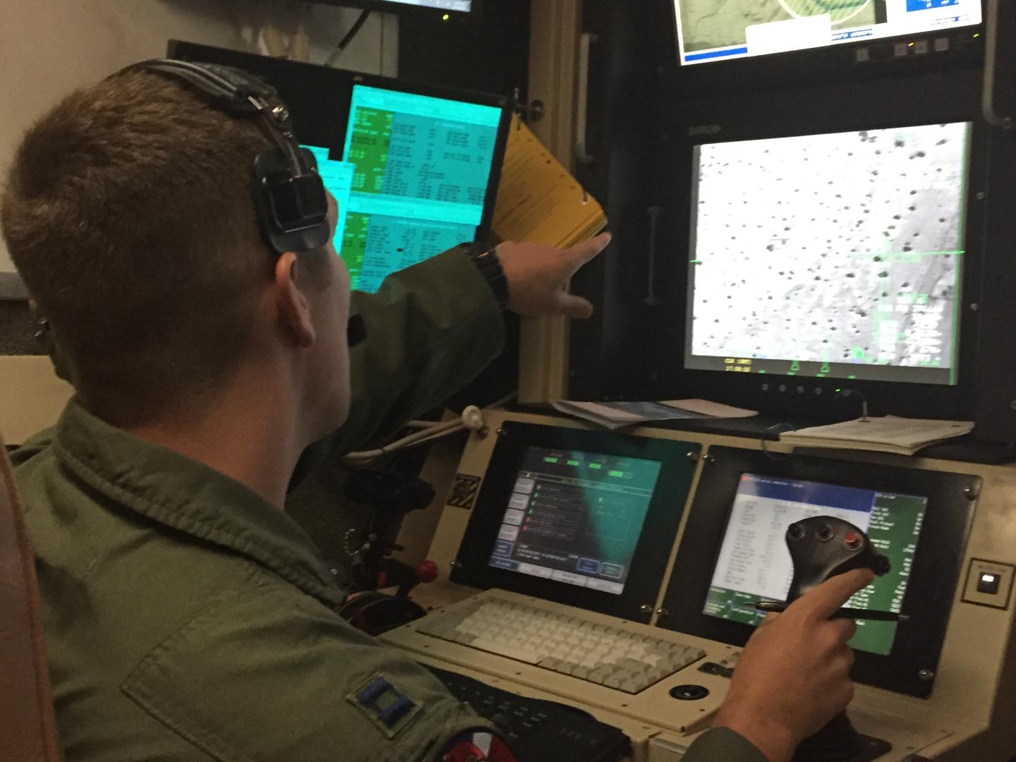 Creech Air Force Base, Nevada- June 16: An Air Force pilot cond