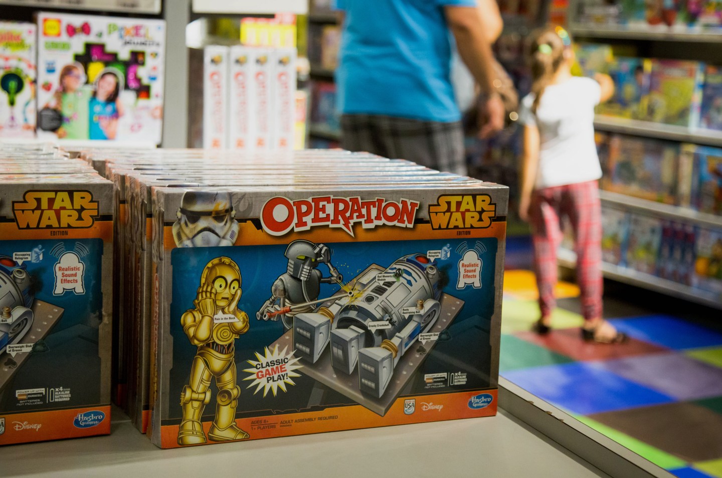 A Star Wars branded Hasbro "Operation" game is displayed ahead of the "Force Friday" event at a Toys R Us store in New York, U.S., on Thursday, Sept. 3, 2015.