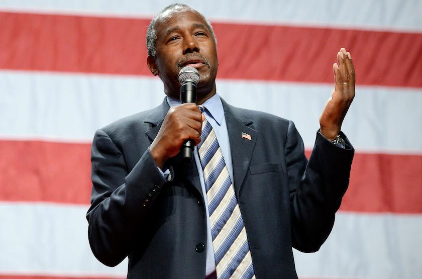 Ben Carson Holds Campaign Rally In Anaheim