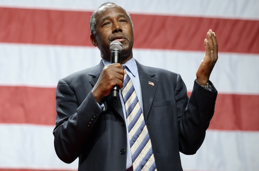 Ben Carson Holds Campaign Rally In Anaheim