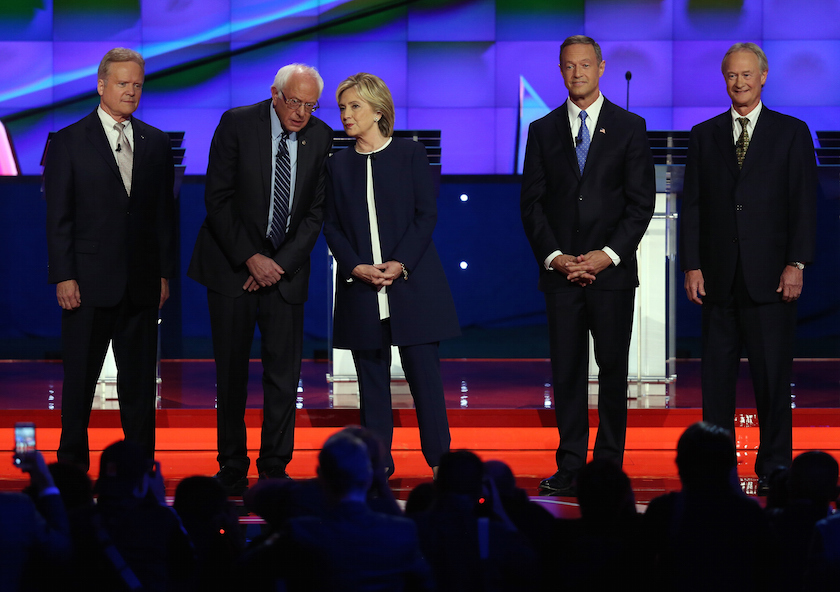 Democratic Presidential Candidates Hold First Debate In Las Vegas