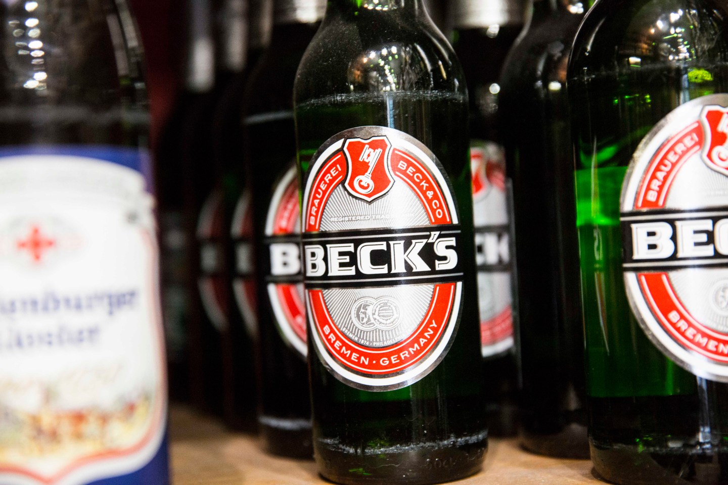 AB InBev And SABMiller Beers On Display Following $106 Billion Deal