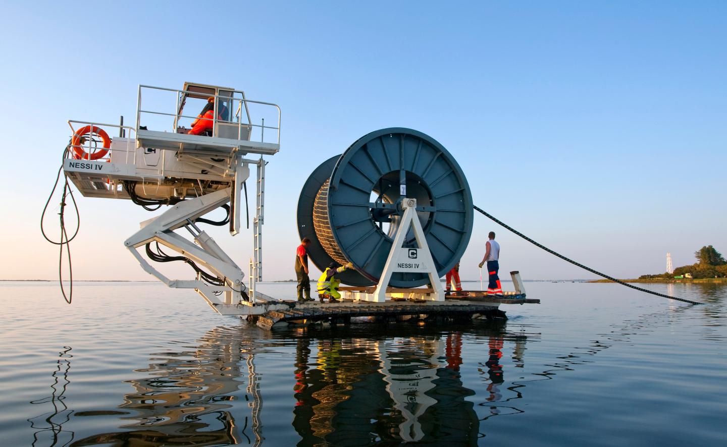 Germany Mecklenburg-Western Pomerania Baltic Sea - undersea cable to Hiddensee island