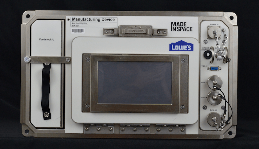 The Lowe's and Made in Space 3D printer