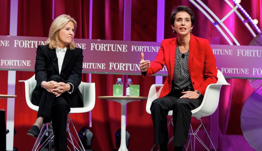 Greta Van Susteren (left) and Amy Walter at Fortune's Most Powerful Women summit