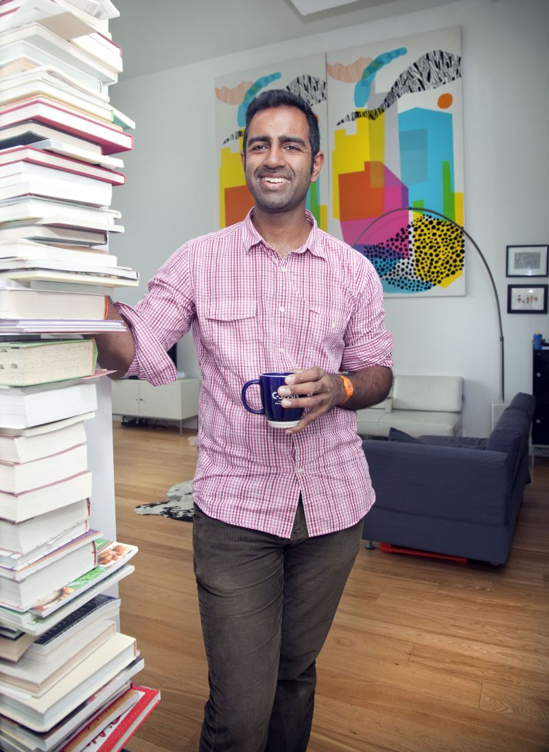 New York, NY - August 15: For Home. East of East developer Amol Sarva at his home in Arris Lofts, 27-28 Thompson Ave in LIC Queens, August 15, 2010.  Photo by Zandy Mangold.