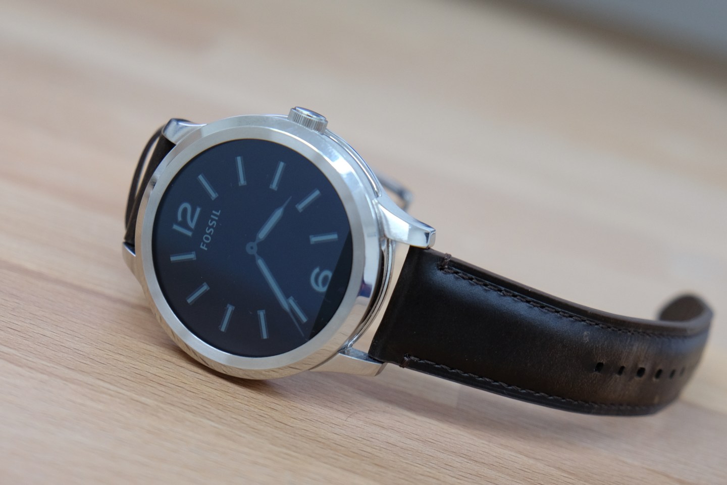 Fossil's first Android Wear smartwatch, the Q Founder.