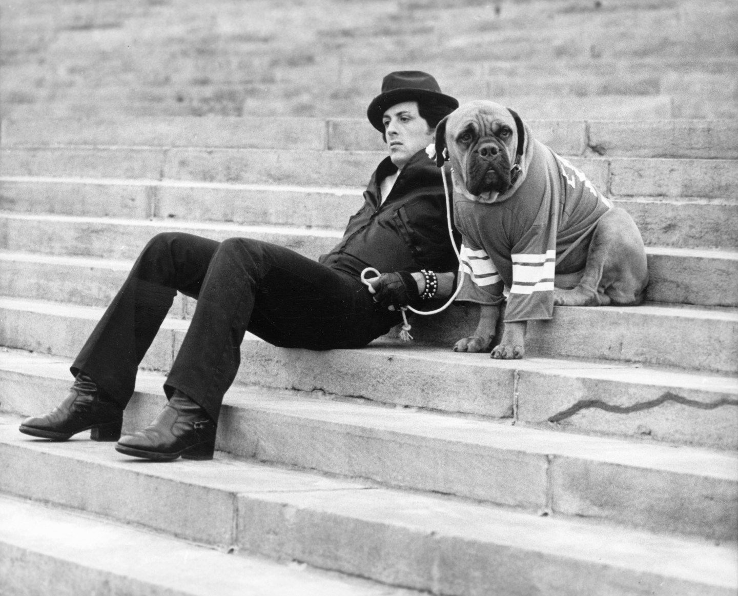 Sylvester Stallone With Dog In 'Rocky'