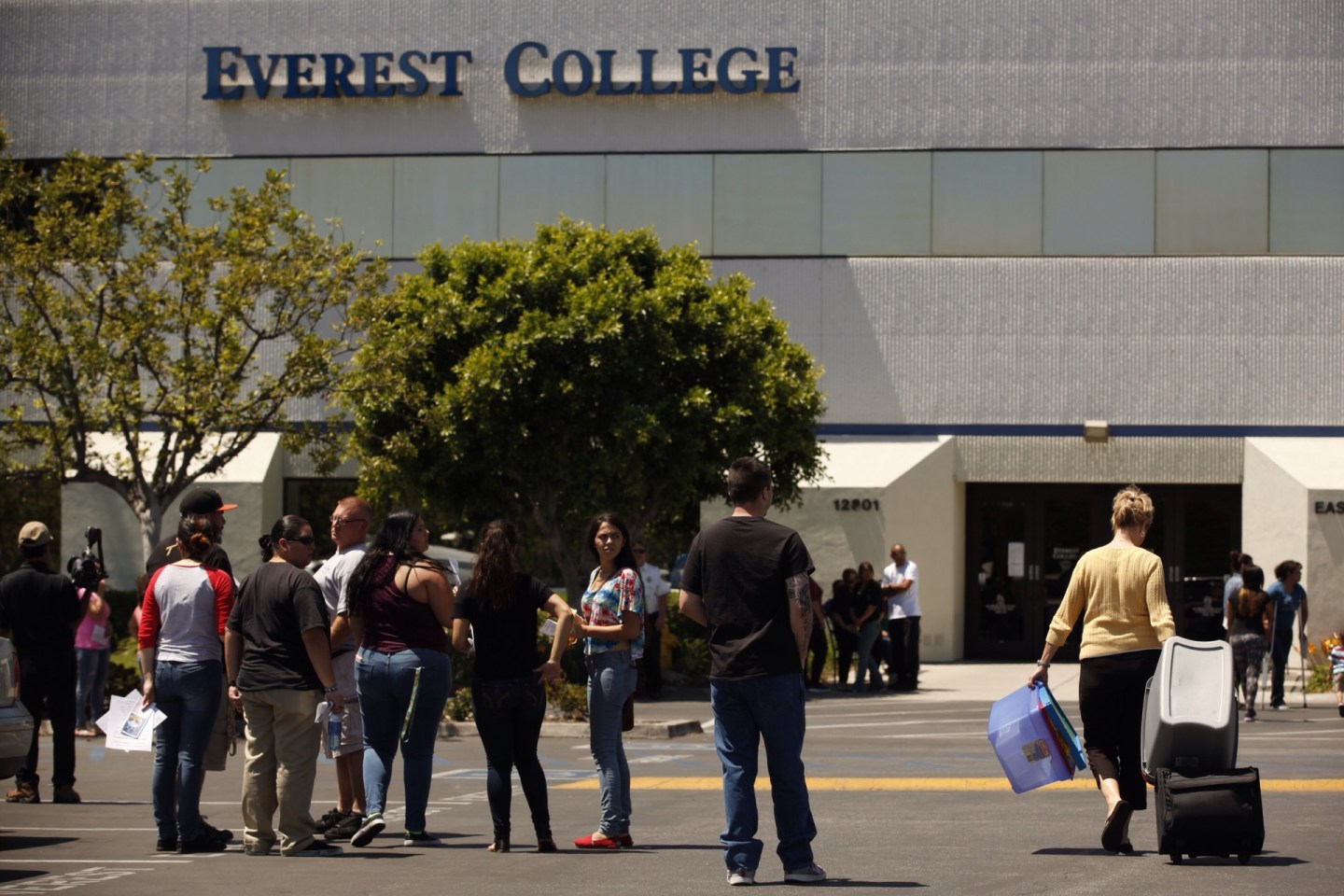Students at Everest College in City of Industry, one of the Corinthian Colleges that closed in April 2015 after allegations of fraud.