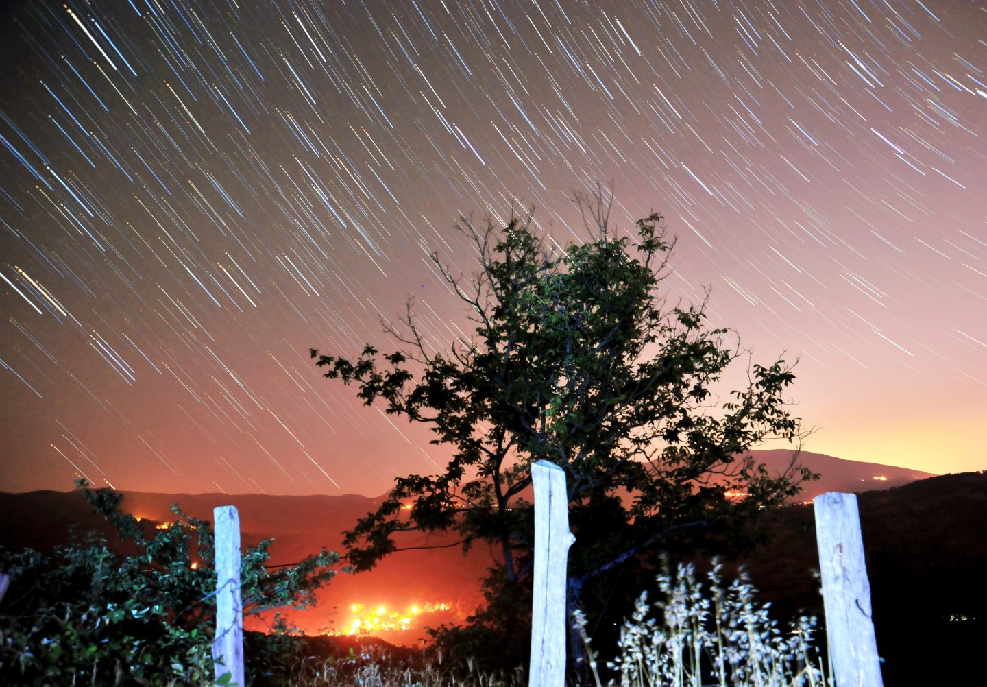 Perseid meteor shower in Turkey's Bursa