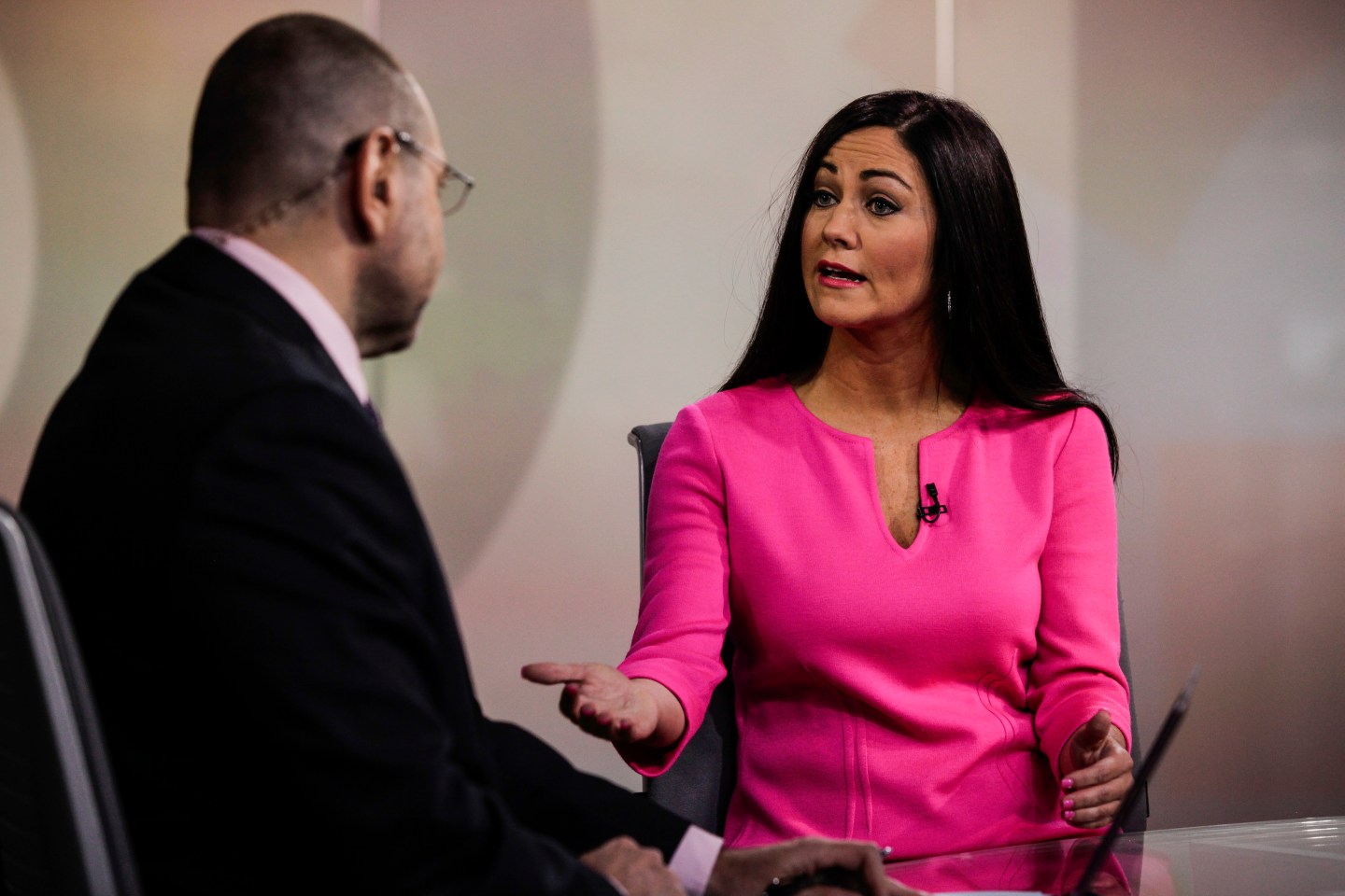 Cindy Whitehead, chief executive officer of Sprout Pharmaceuticals Inc., speaks during a Bloomberg Television interview in New York, U.S., on Wednesday, Aug. 19, 2015. Whitehead discussed Addyi, the company's pill for low libido in women that won approval from the U.S. Food and Drug Administration yesterday. Photographer: Chris Goodney/Bloomberg *** Local Caption *** Cindy Whitehead