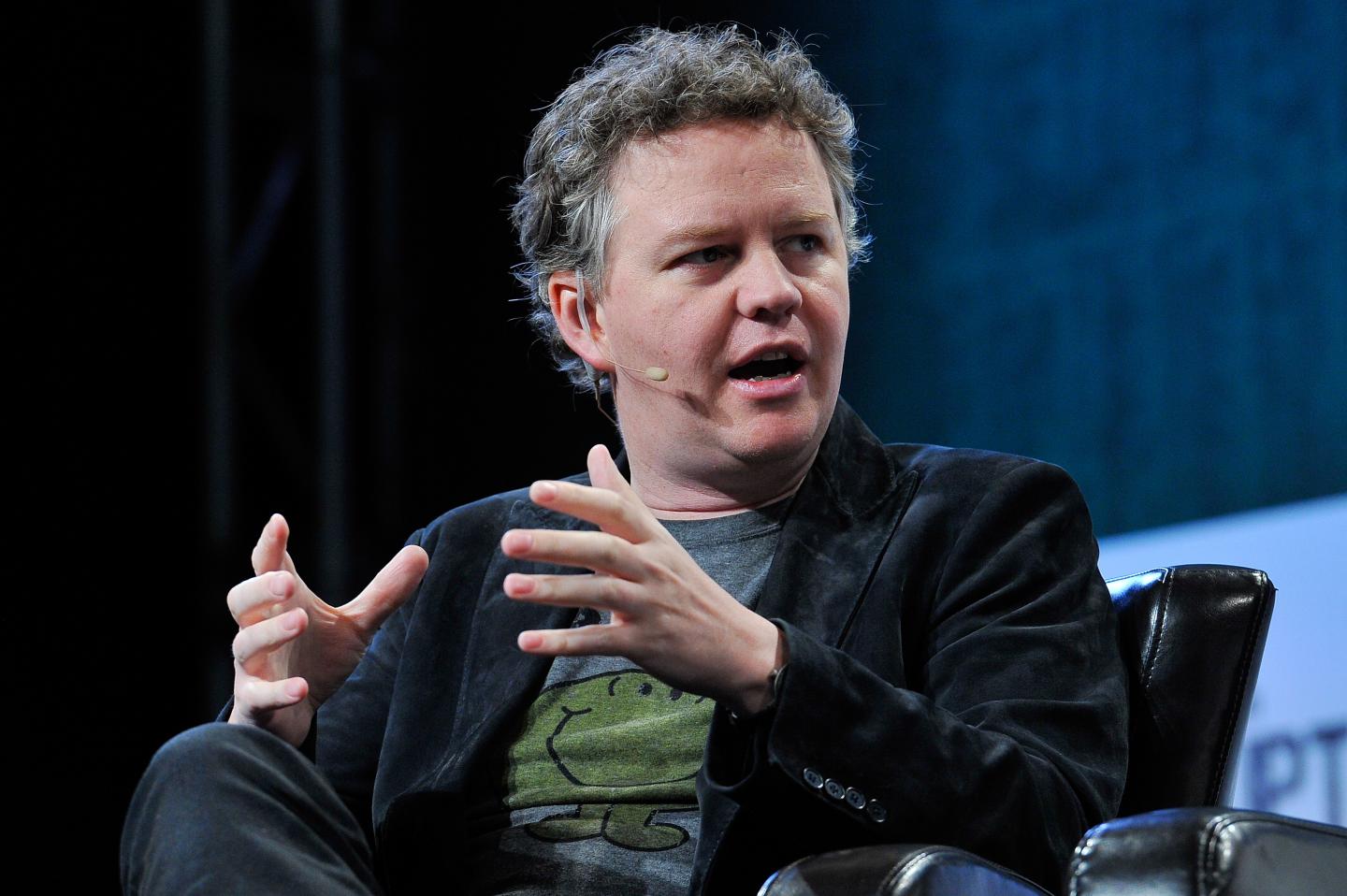 onstage during day two of TechCrunch Disrupt SF 2015 at Pier 70 on September 22, 2015 in San Francisco, California.