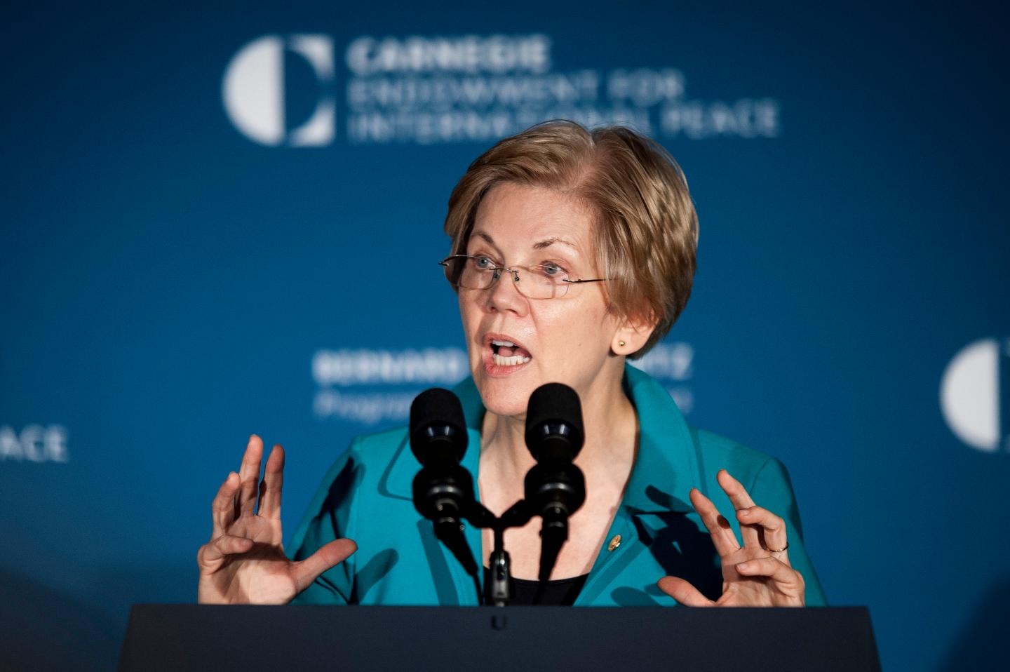 U.S. Vice President Joe Biden And Senator Elizabeth Warren Address The American Job Creation And Infrastructure Forum