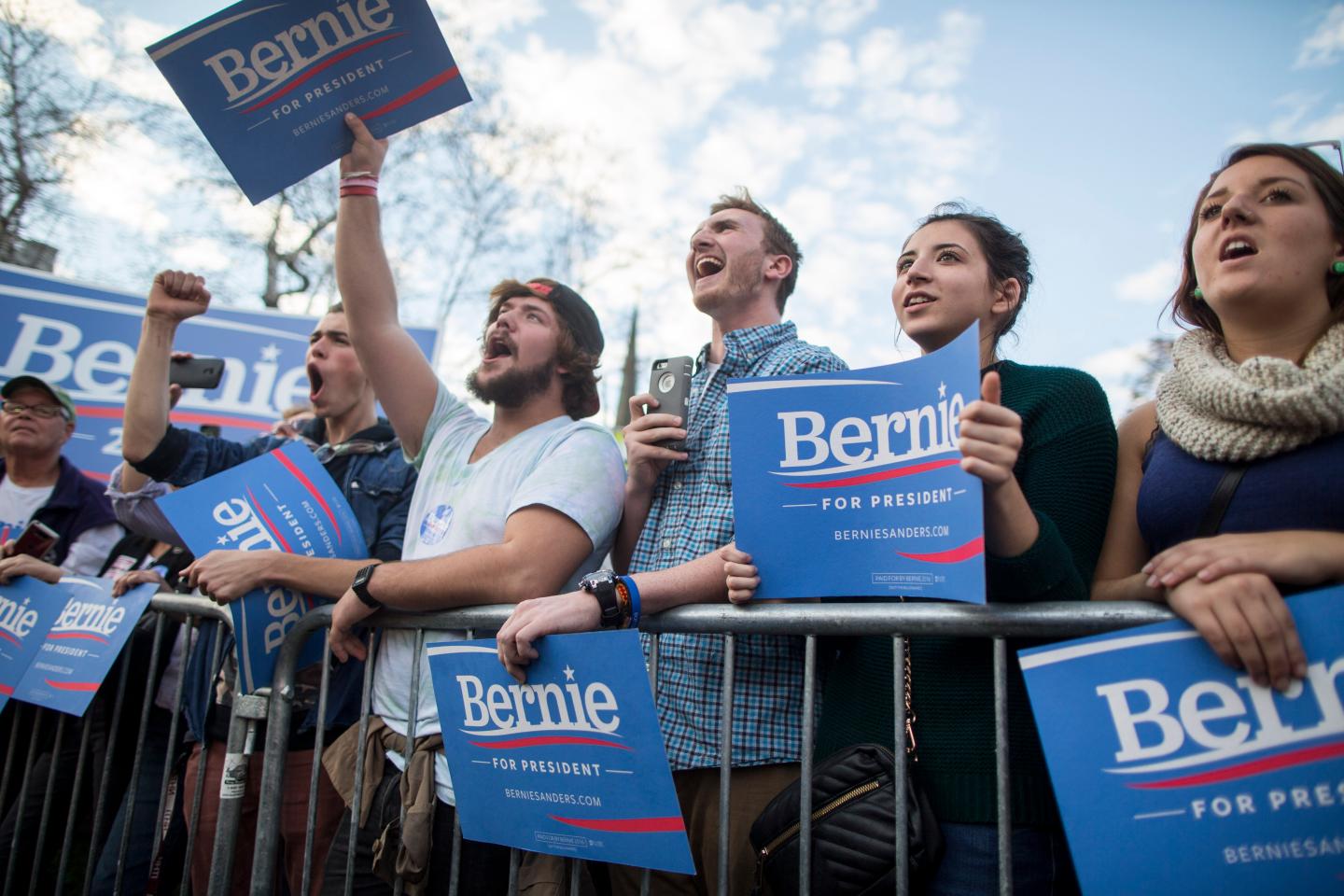 Democratic Presidential Candidate Bernie Sanders Files Paperwork For NH Primary And Holds Rally