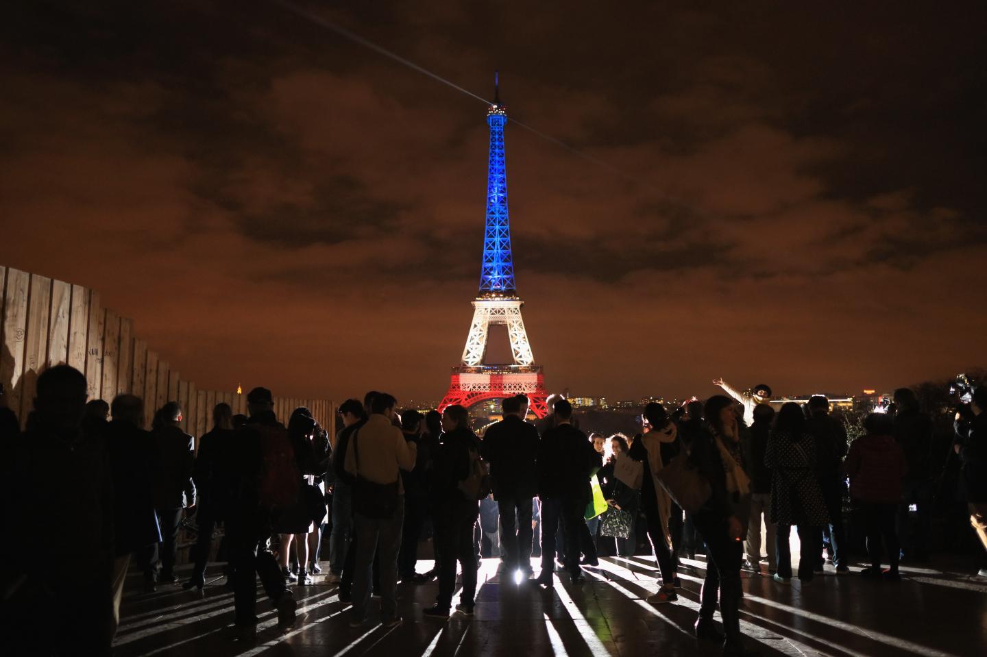 Paris Turns Blue, White and Red For Victims Of Friday's Terrorist Attacks