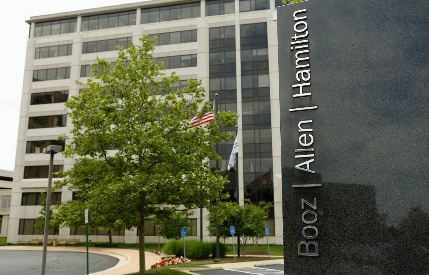 Booz Allen Hamilton Holding Corp office building is seen in McLean