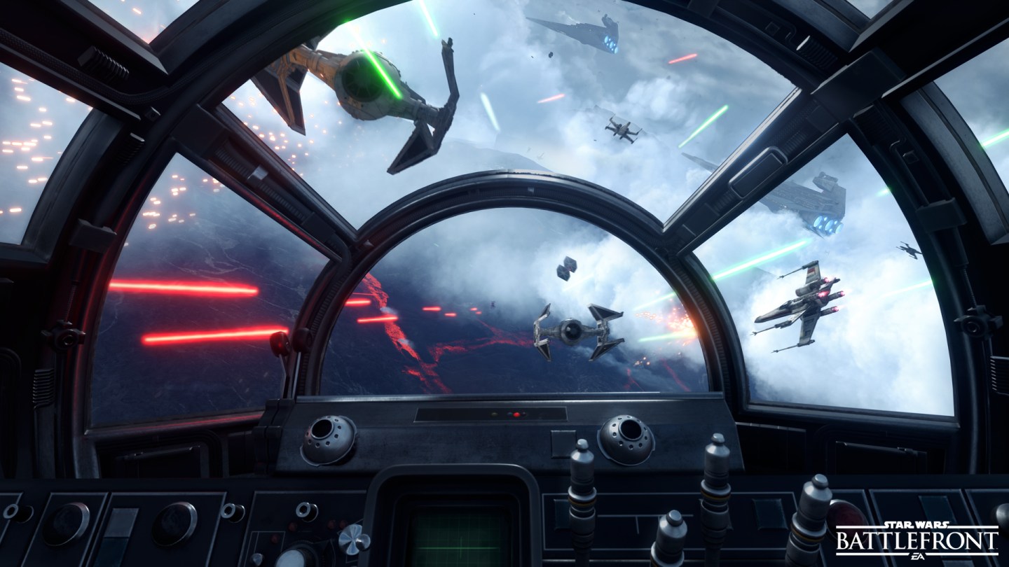 A scene from the "Star Wars Battlefront" video game