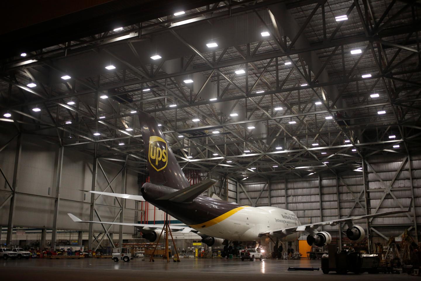 Overnight Operations At The UPS Worldport Shipping Facility