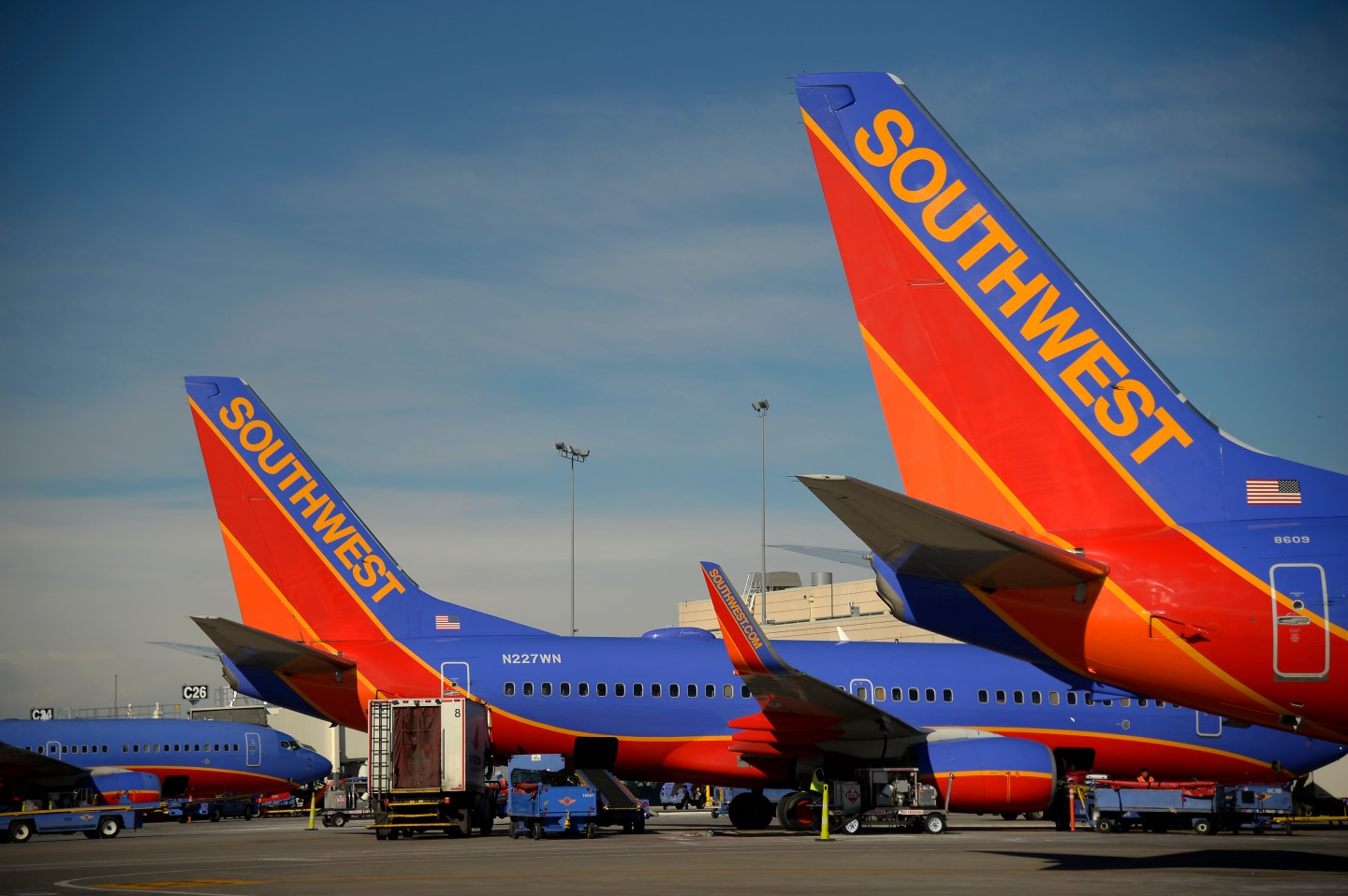 Southwest Airlines at the Denver International Airport.