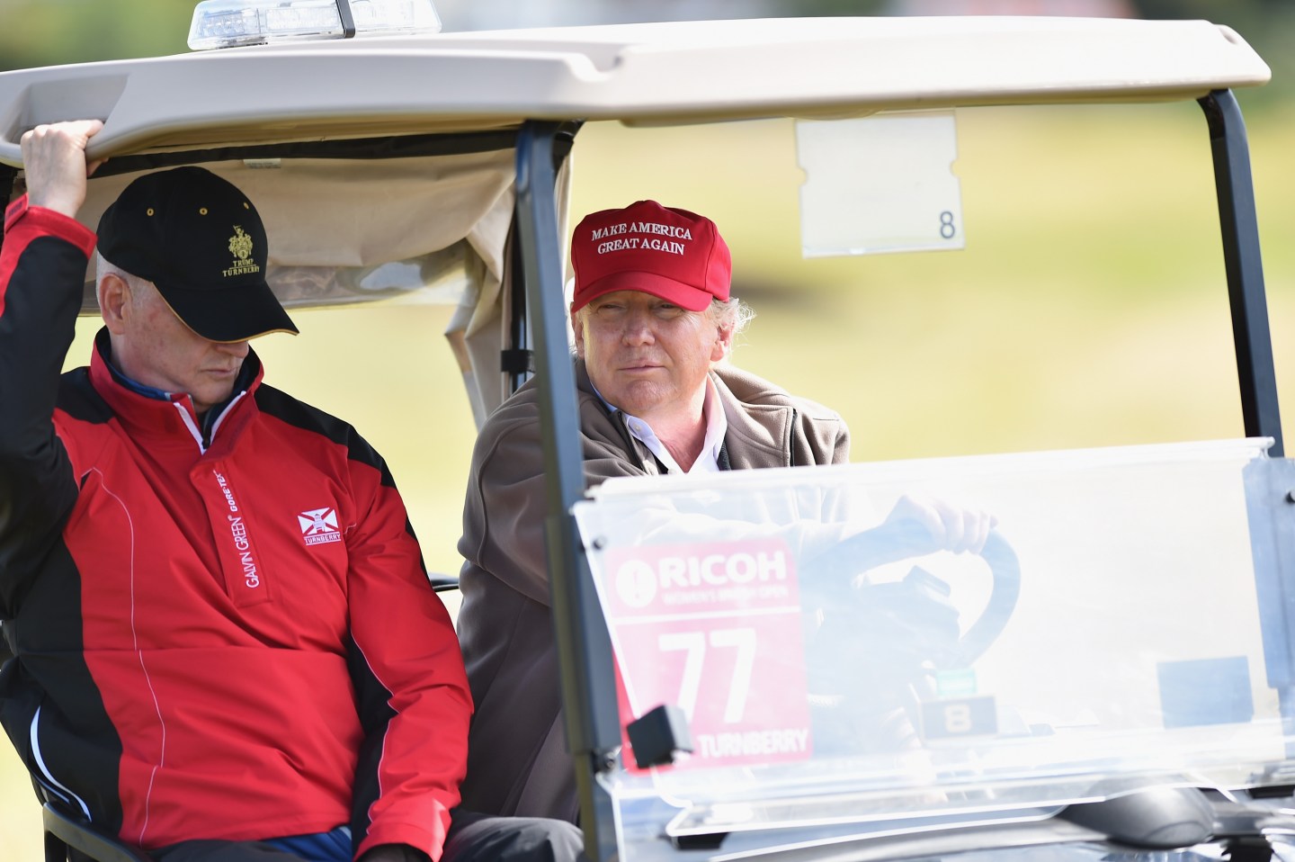 Republican Presidential Candidate Donald Trump Visits His Scottish Golf Course