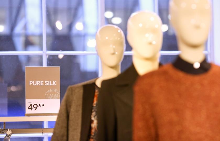 Inside A Hennes And Maurtiz Store As Britain's Inflation Rate Turned Negative