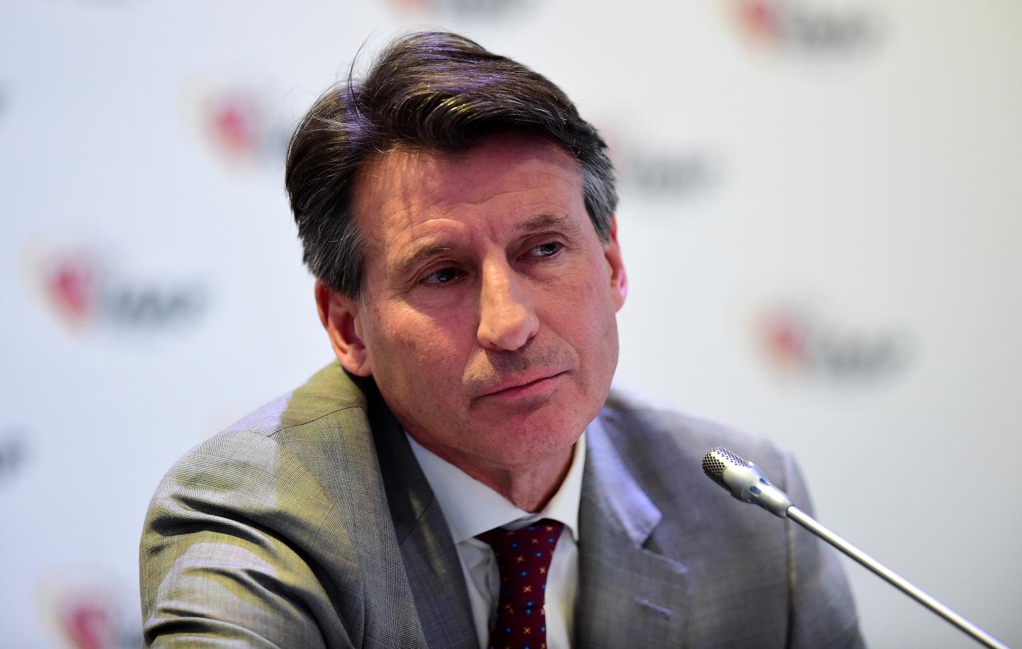  during a press conference following the IAAF Council Meeting at the Fairmont Monte Carlo Hotel on November 26, 2015 in Monaco, Monaco.