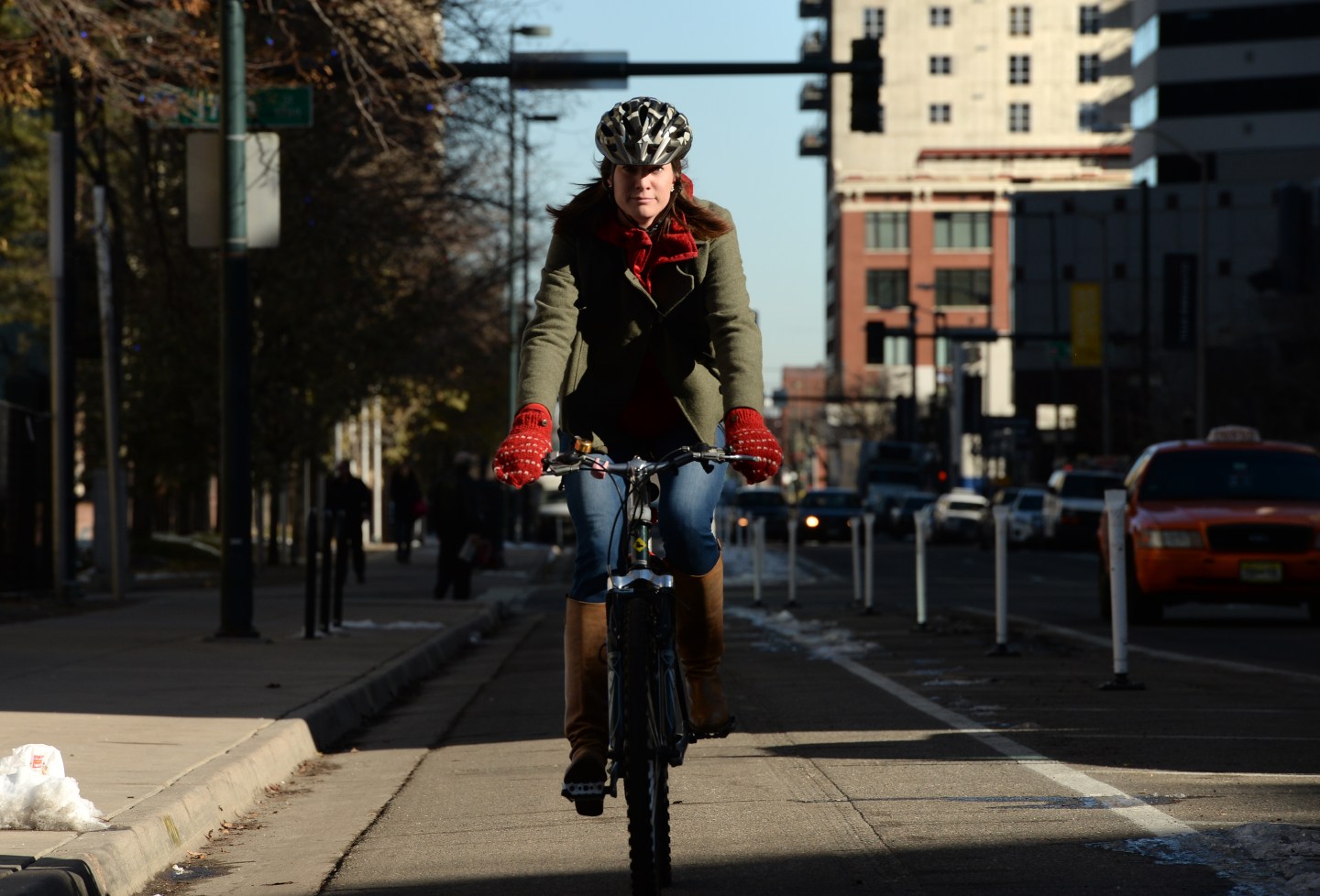 Bike lanes in Denver