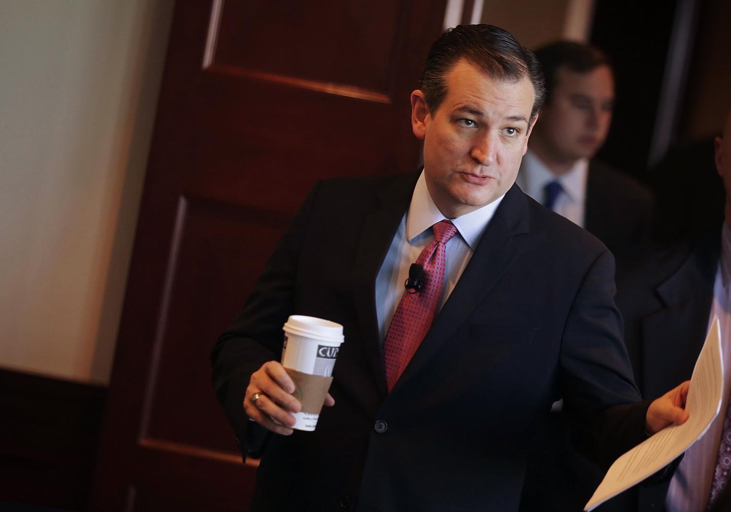 Republican Presidential Candidate Ted Cruz Speaks On National Security At The Heritage Foundation