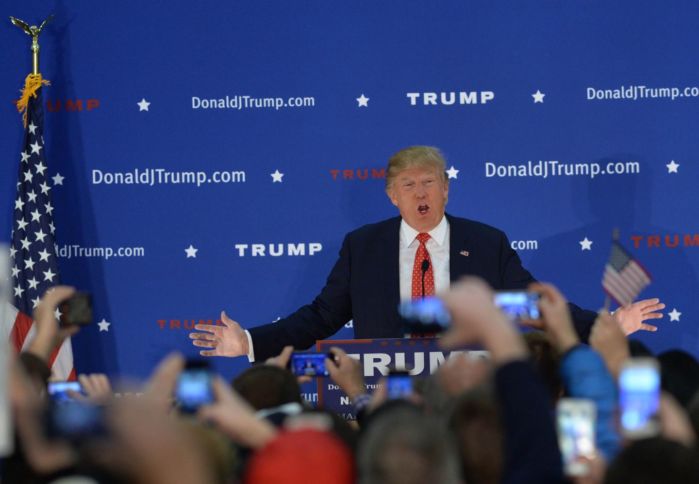 Republican Presidential Candidate Donald Trump Campaigns In Nashua, New Hampshire