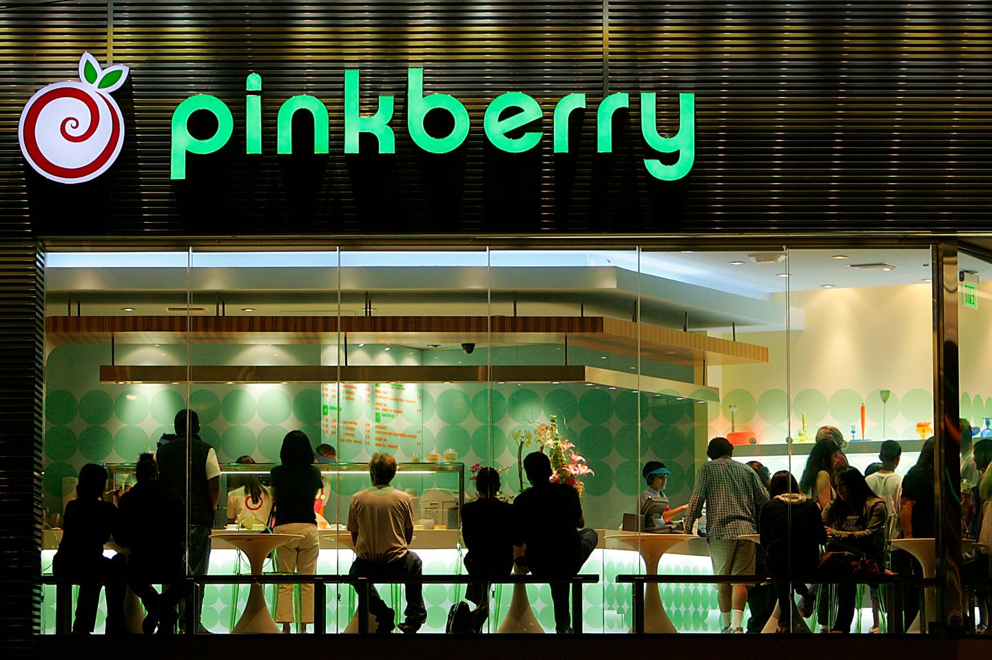 The popular and controversial Pinkberry frozen yogurt (?) store in Silverlake, Sunday, June 24, 200