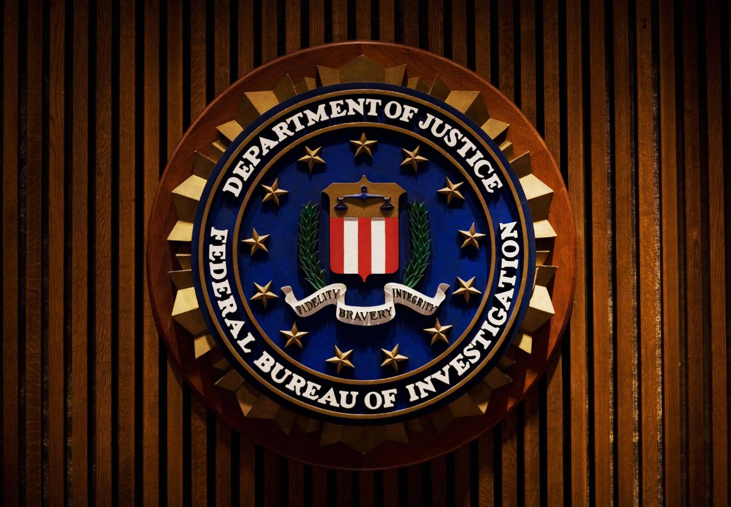 A crest of the Federal Bureau of Investi