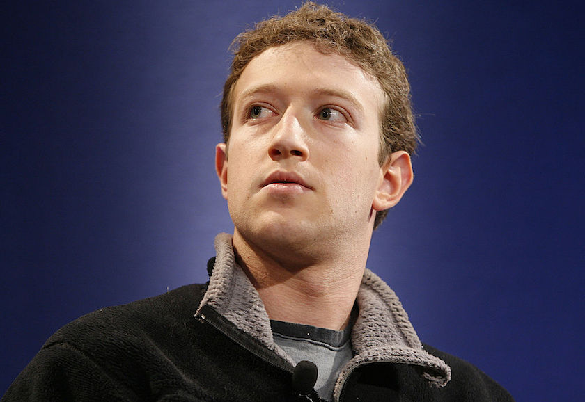 Mark Zuckerberg, founder of Facebook, participates in a disc
