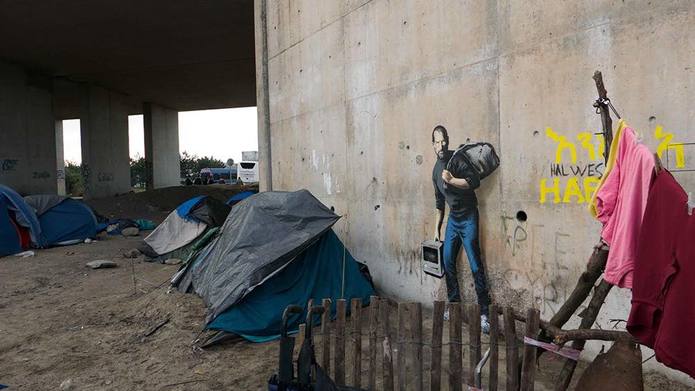 New ‘Banksy’ Imagines Steve Jobs as a Syrian Refugee