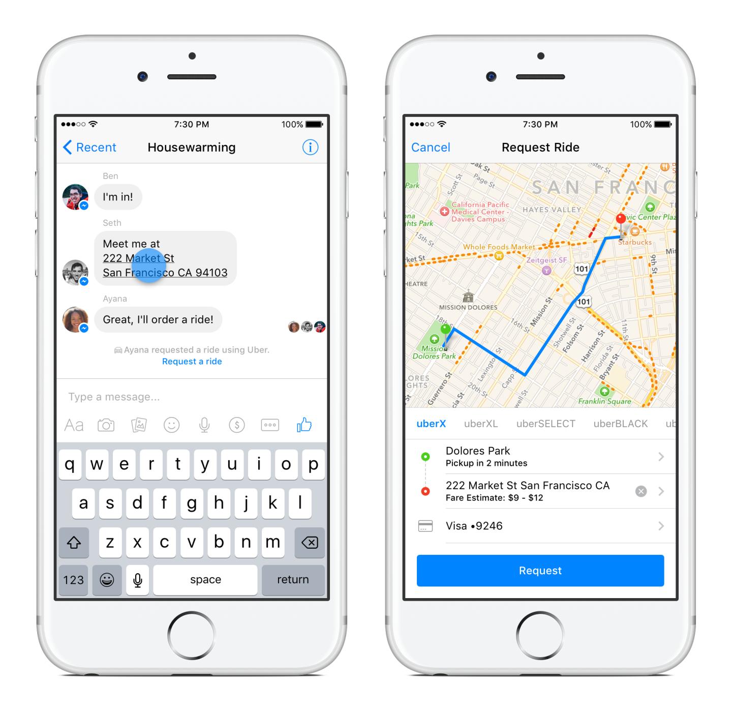 Facebook Will Allow You To Order Uber Rides From Messenger