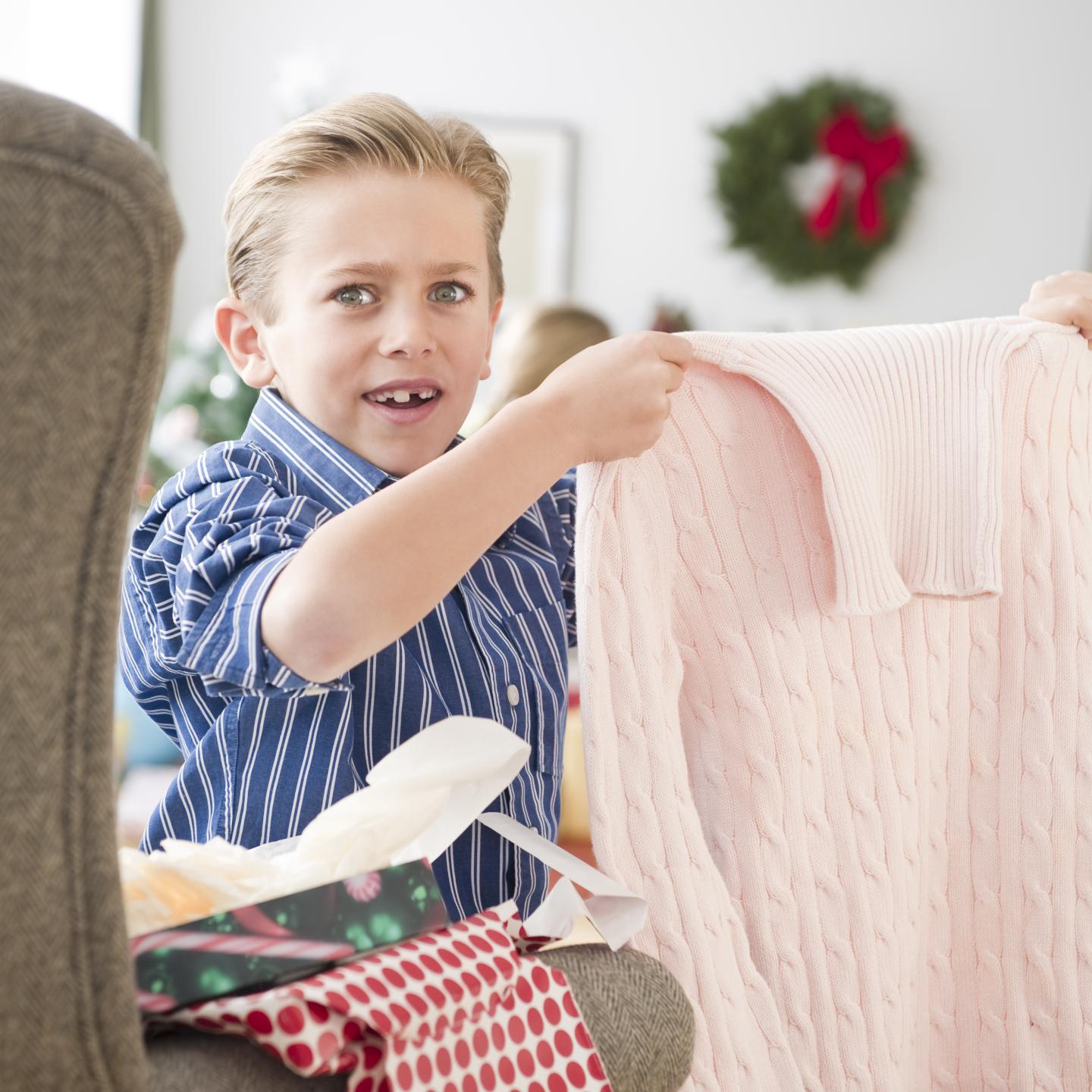 Unhappy opening holiday gifts