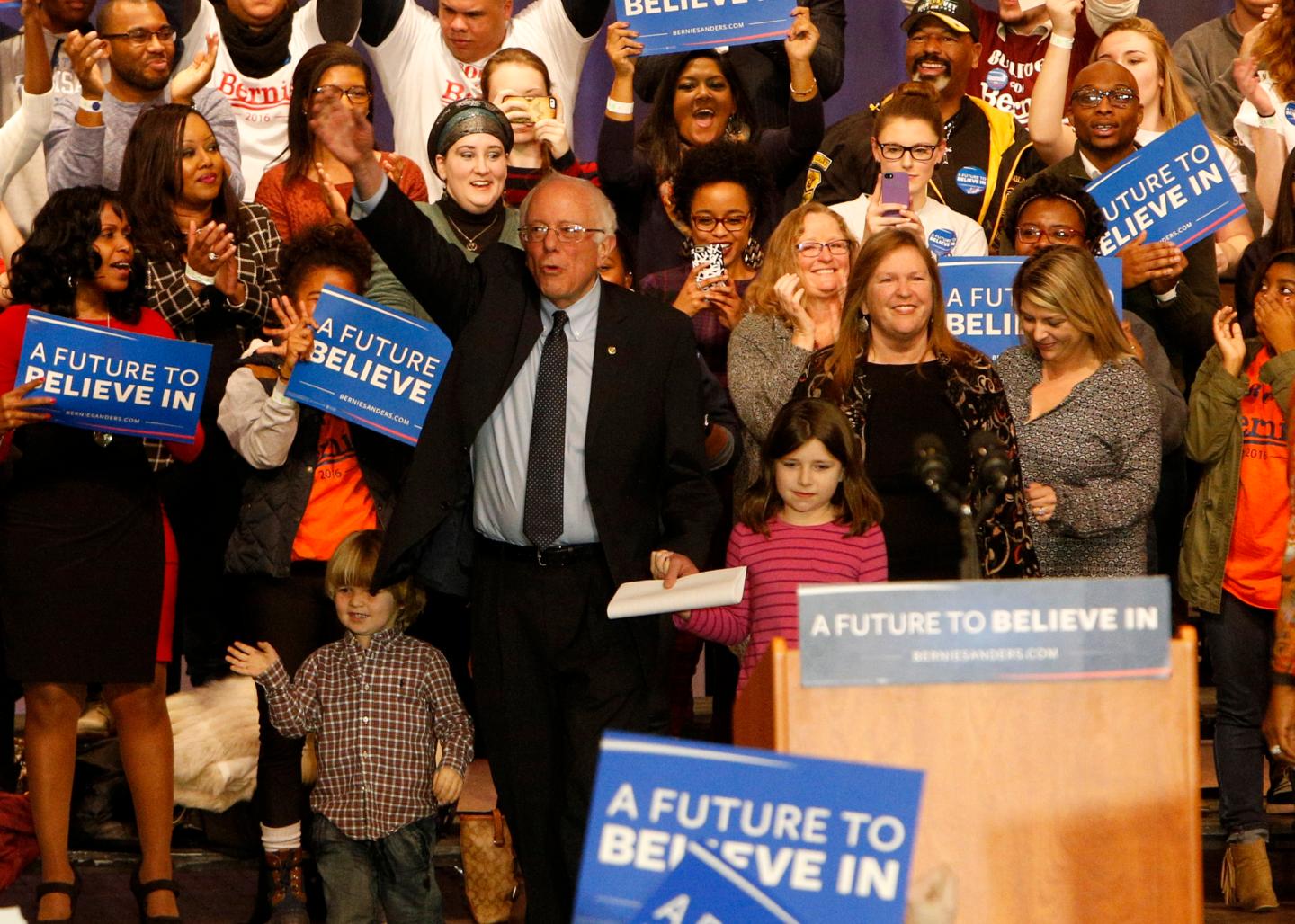 Democratic Candidate For President Bernie Sanders Holds Rally In Birmingham On MLK Jr. Day
