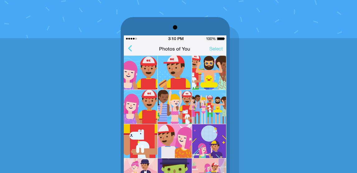 Facebook Moments app illustration