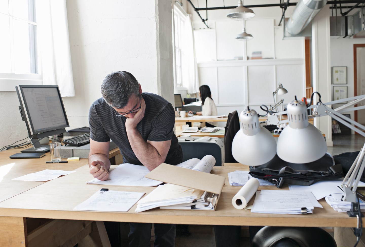 Man working at desk