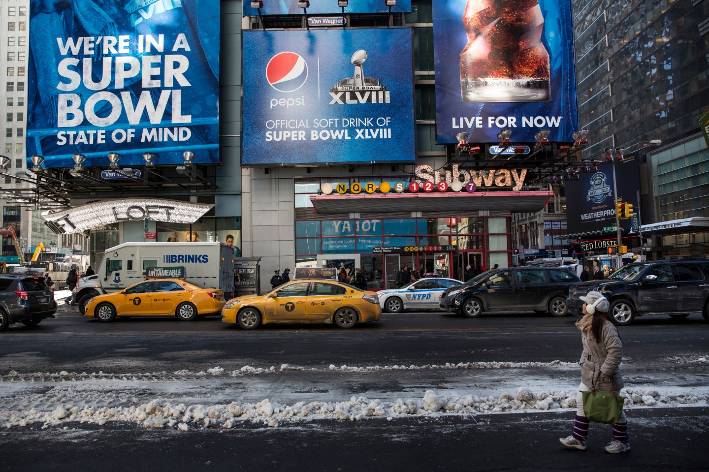 New York City Prepares For Super Bowl XLVIII