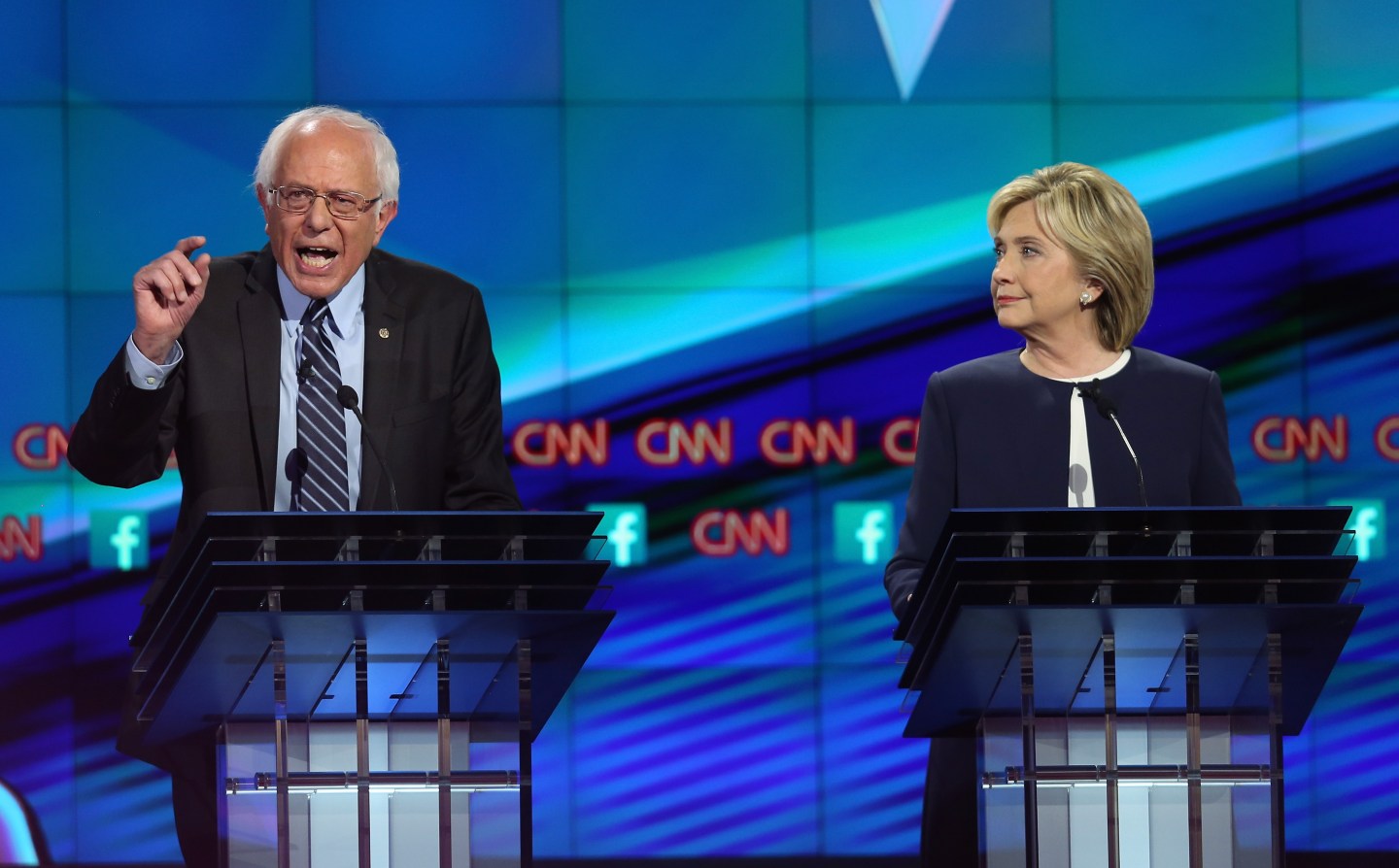 Democratic Presidential Candidates Hold First Debate In Las Vegas