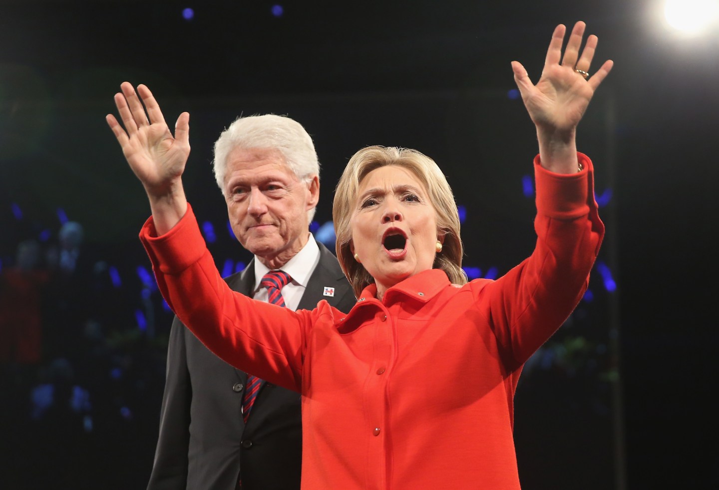 Hillary Clinton and Bill Clinton Jefferson-Jackson Dinner 2015