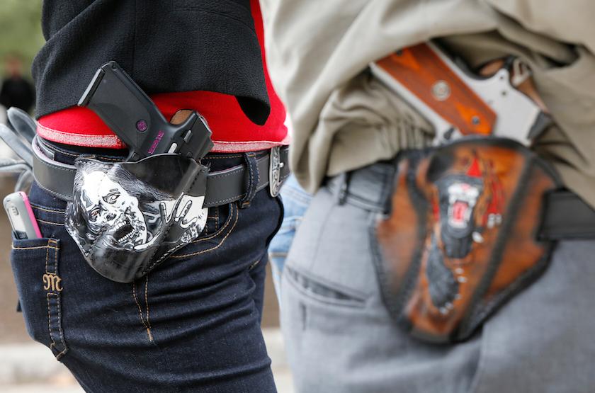 Open carry gun rally in Austin, Texas.
