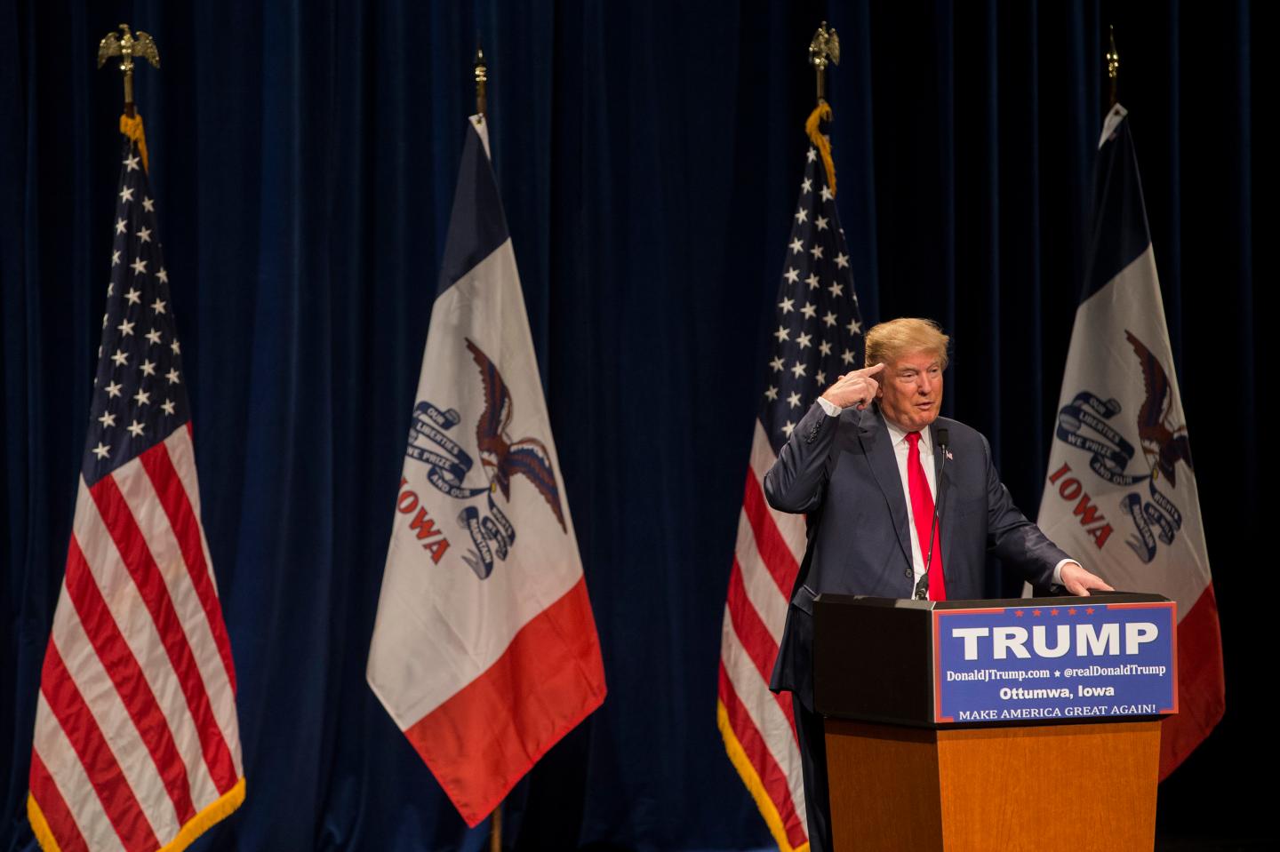 Donald Trump Holds Campaign Rally In Iowa