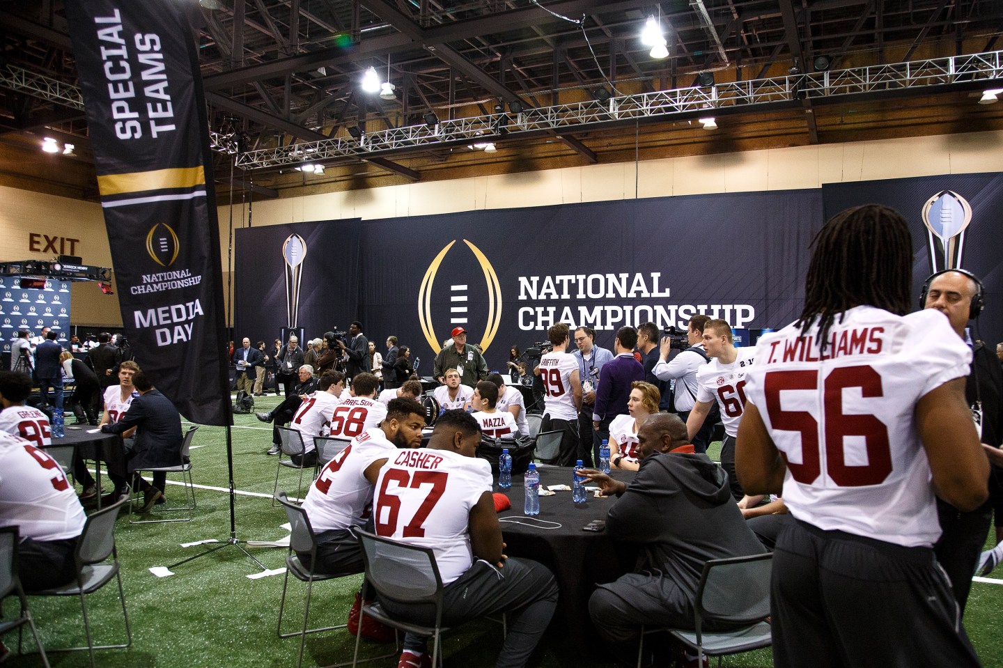 Phoenix, AZ - JANUARY 9: A general view of the Alabama Crimson Tide Team during Media Day before the College Football Playoff National Championship at Phoenix Convention Center on January 9, 2016 in Phoenix, Arizona. (Photo by Don Juan Moore/Getty Images) *** Local Caption ***