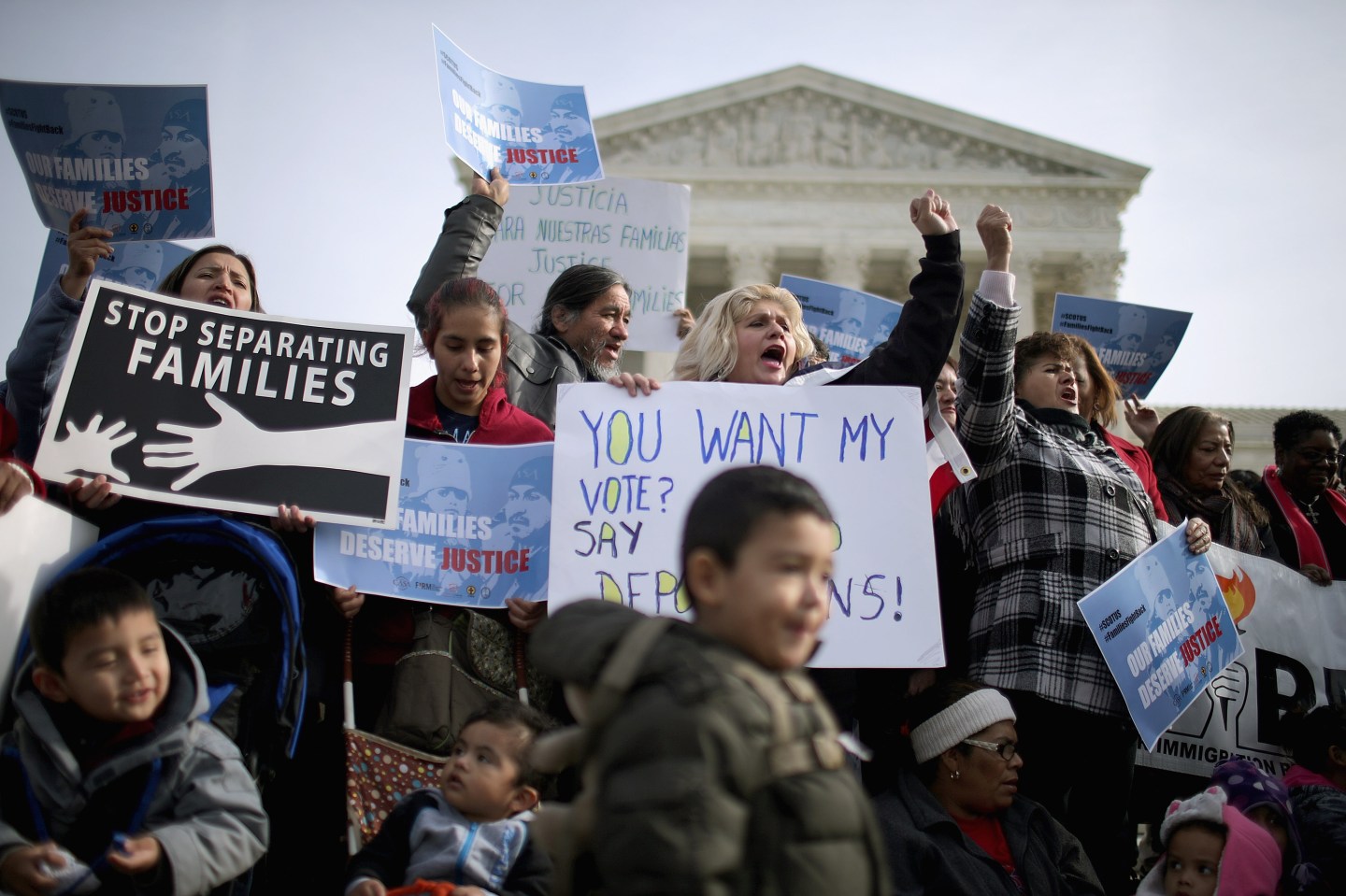 Immigration Activists Rally In Front Of U.S. Supreme Court