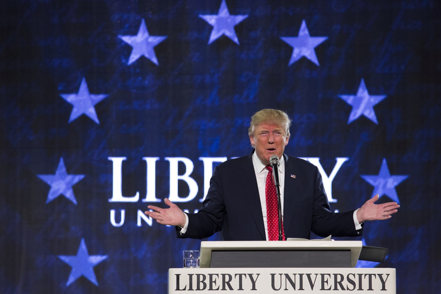 Presidential Candidate Donald Trump Speaks At Liberty University Convocation
