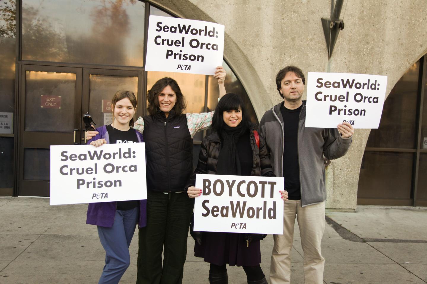 PETA Courthouse Demonstration As SeaWorld Opponents Arrested At Rose Parade Are Arraigned