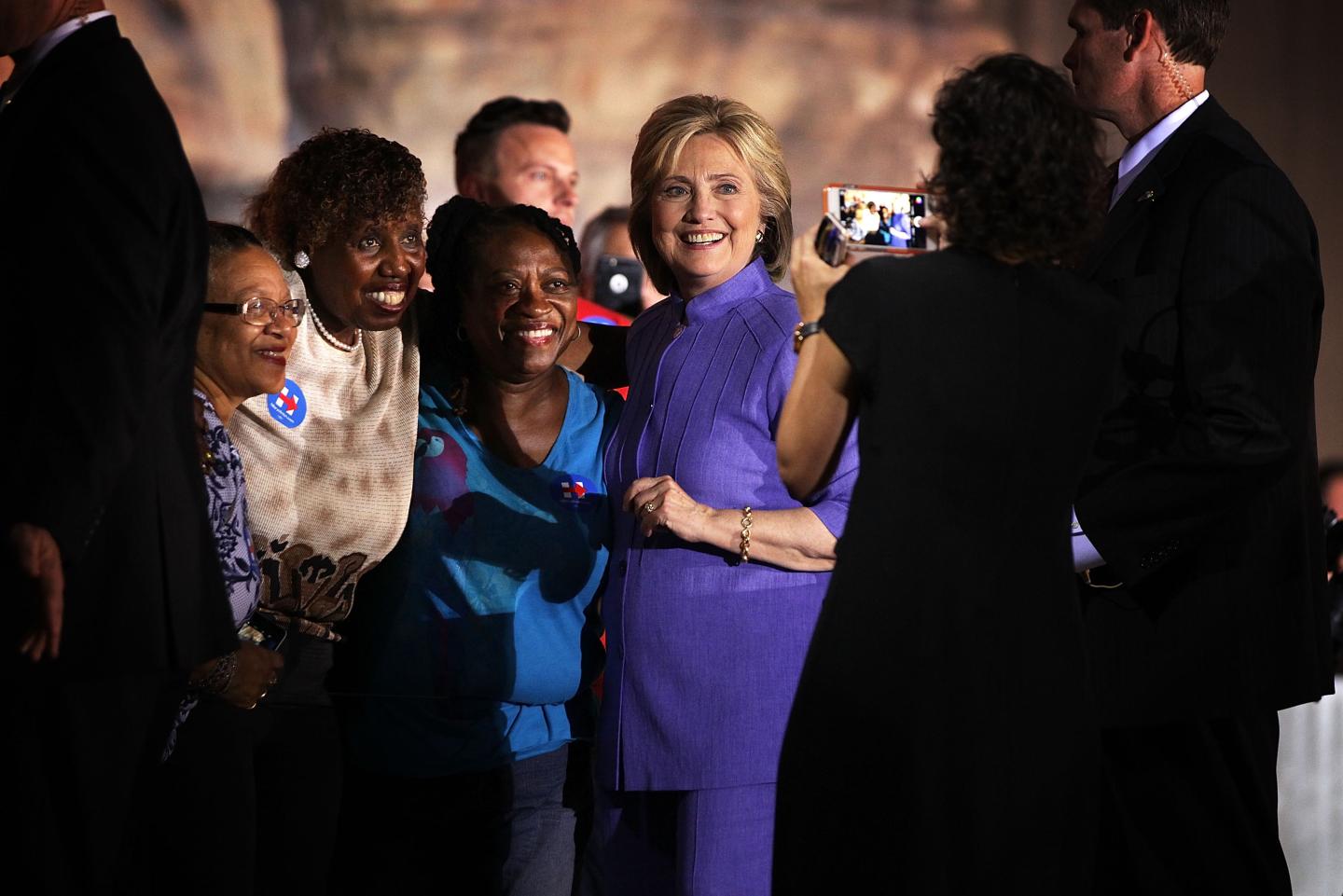 Hillary Clinton Campaigns In Las Vegas Day After Debate