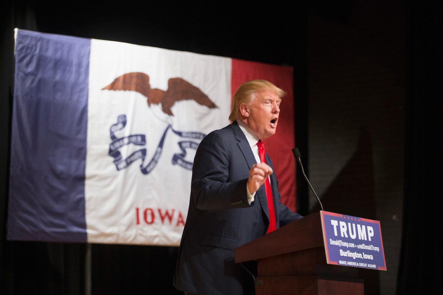 GOP Presidential Candidate Donald Trump Campaigns In Iowa