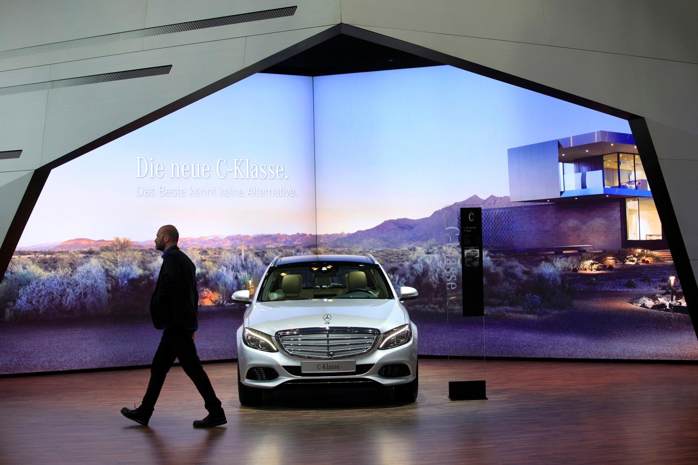 Automobiles On Display At The Auto Mobil International Show